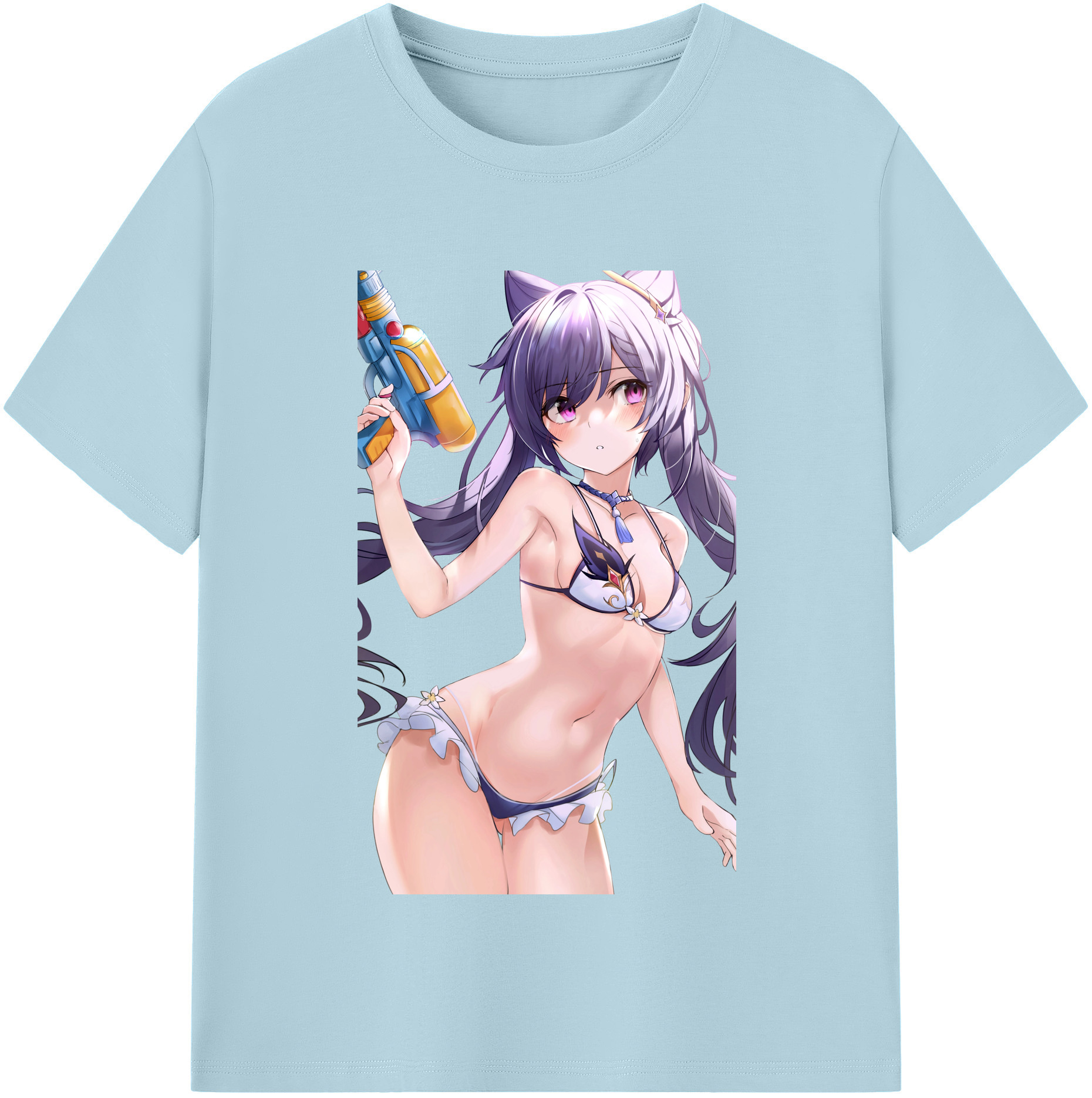 げんし神 刻晴 こくせい genshin Kokusei 綿100％半袖Tシャツ（フロントプリント）